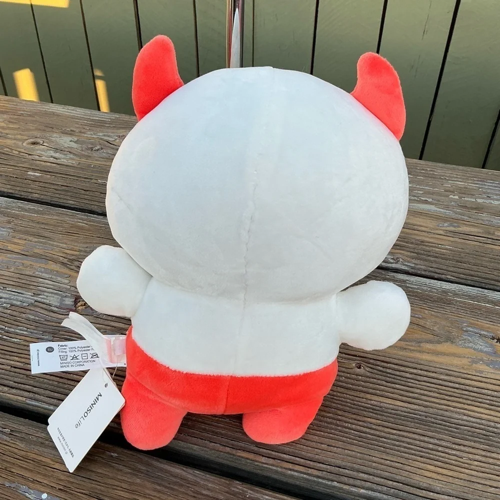 Cute Skeleton Plush with Red Accents